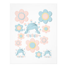 Sweet Pea Cutie Cutouts 6 Personalized Letterhead