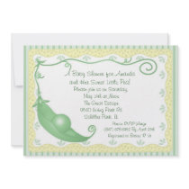 Sweet pea in a Pod Baby Shower Invitations