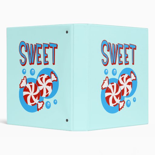 Sweet Peppermint Candy 3 Ring Binder