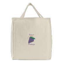 Sweet Pickings Bunch of Purple Grapes Grocery Bag