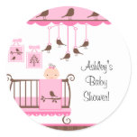 Sweet Pink Baby Room You're Invited Sticker