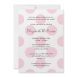 Sweet Pink Polka Dots Baby Girl Shower Invitation