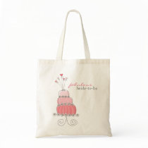 Sweet Pink Wedding Cake Bridal Custom Tote Bag