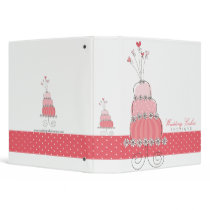 Sweet Pink Wedding Cake Custom Avery Binder