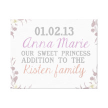 Sweet princess decor stretched canvas prints