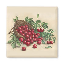 Sweet Red Cherries Fridge Magnets