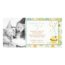 Sweet Retro Invitation Photo Card