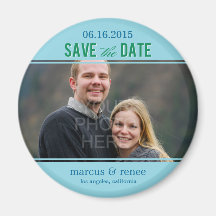 Sweet Romance Save The Date Magnet (Turquoise)