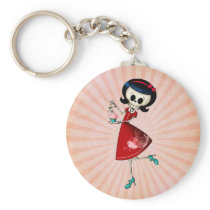 Sweet & Scary Skeleton Girl Key Chain