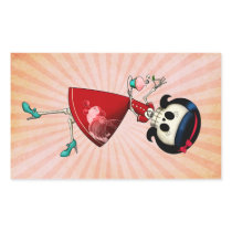 Sweet & Scary Skeleton Girl Rectangle Stickers