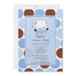 Sweet Sheep Boy Baby Shower Invitation