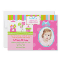 Sweet Shoppe Candy Photo Birthday Party Invitation