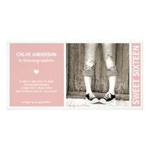 SWEET SIXTEEN | BIRTHDAY INVITATION CUSTOM PHOTO CARD