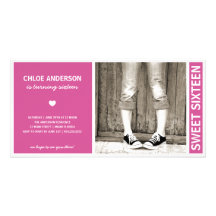 SWEET SIXTEEN | BIRTHDAY INVITATION PHOTO GREETING CARD