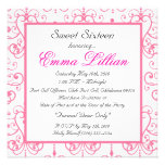 sweet sixteen birthday party invite classy chic
