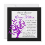 sweet sixteen birthday party invite tree chic invitations