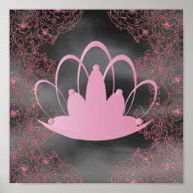 Sweet Sixteen Filegree Tiara Pink Grey Poster