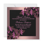 Sweet Sixteen Floral Pink Birthday Invitation
