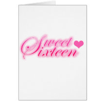 Sweet Sixteen Heart Greeting Card