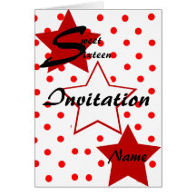 Sweet Sixteen Invitation-Customize Cards