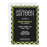 Sweet Sixteen Lime & Black | Party Invitations