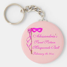 "Sweet Sixteen Masquerade Ball" (Mask 1) Key Chains