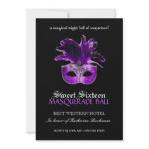 Sweet Sixteen Masquerade Invitation
