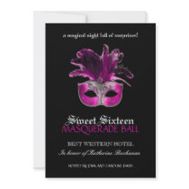 Sweet Sixteen Masquerade Invitation