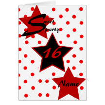 Sweet Sixteen Party Invitation-Customize Greeting Cards