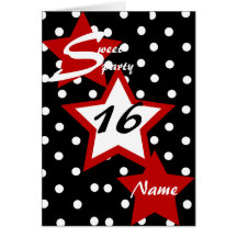 Sweet Sixteen Party Invitation-Customize Greeting Card