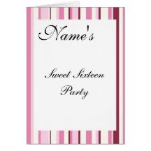 Sweet Sixteen Party Invitation Greeting Cards