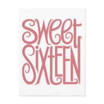 Sweet Sixteen Pink Postcard