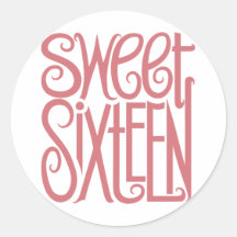 Sweet Sixteen Pink Sticker