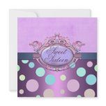 Sweet Sixteen Purple Polka Dot Birthday Invitation