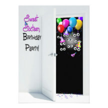 Sweet Sixteen Surprise Party Custom Invitation