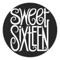 Sweet Sixteen white Sticker