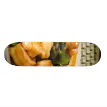 Sweet Sour Shrimp Pea Pods Asparagus Food Dinner Skateboards