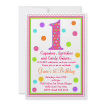 Sweet Surprise 1st  Birthday Invitation