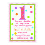 Sweet Surprise 1st  Birthday Invitation