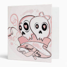 Sweet Thing Pastel Skull Binder