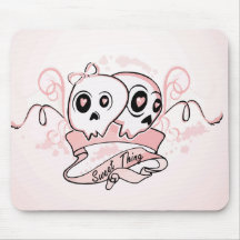 Sweet Thing Pastel Skulls Mouse Pad