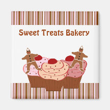 Sweet Treats Bakery Business Magnets