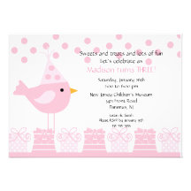 Sweet Treats Birdie Birthday Invitation