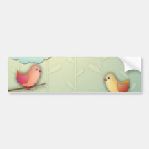 sweet tweet birds and clouds design bumper sticker