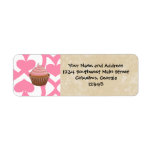 Sweet Valentine Cupcake Return Address Label
