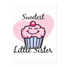 Sweetest Little Sister Postcard