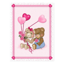 Sweetheart Bears Postcard