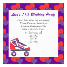 Sweetheart Skate Custom Invite
