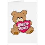 sweetheart valentine candy cute teddy bear design cards