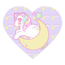 Sweetie Dreams Unicorn Heart Sticker stickers
